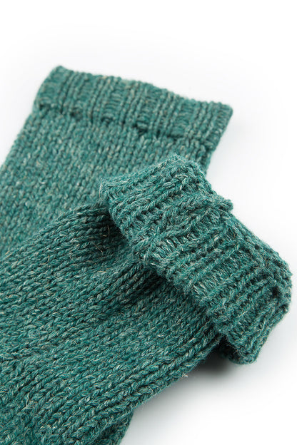 Salbeigrüne Woll-Leinen-Socken