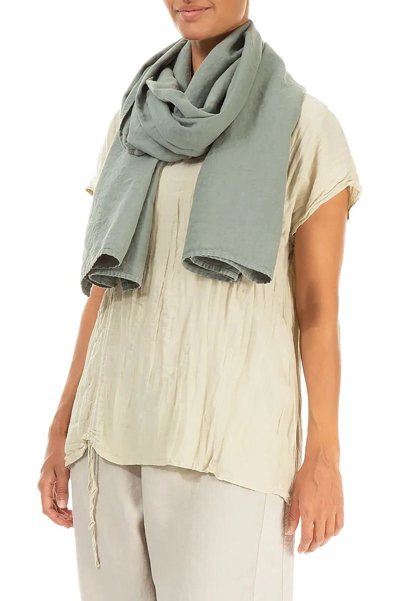 Sage Linen Scarf 3