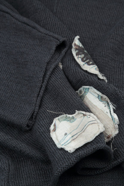 Savannah Patch Décor Graphite Linen Jumper 6