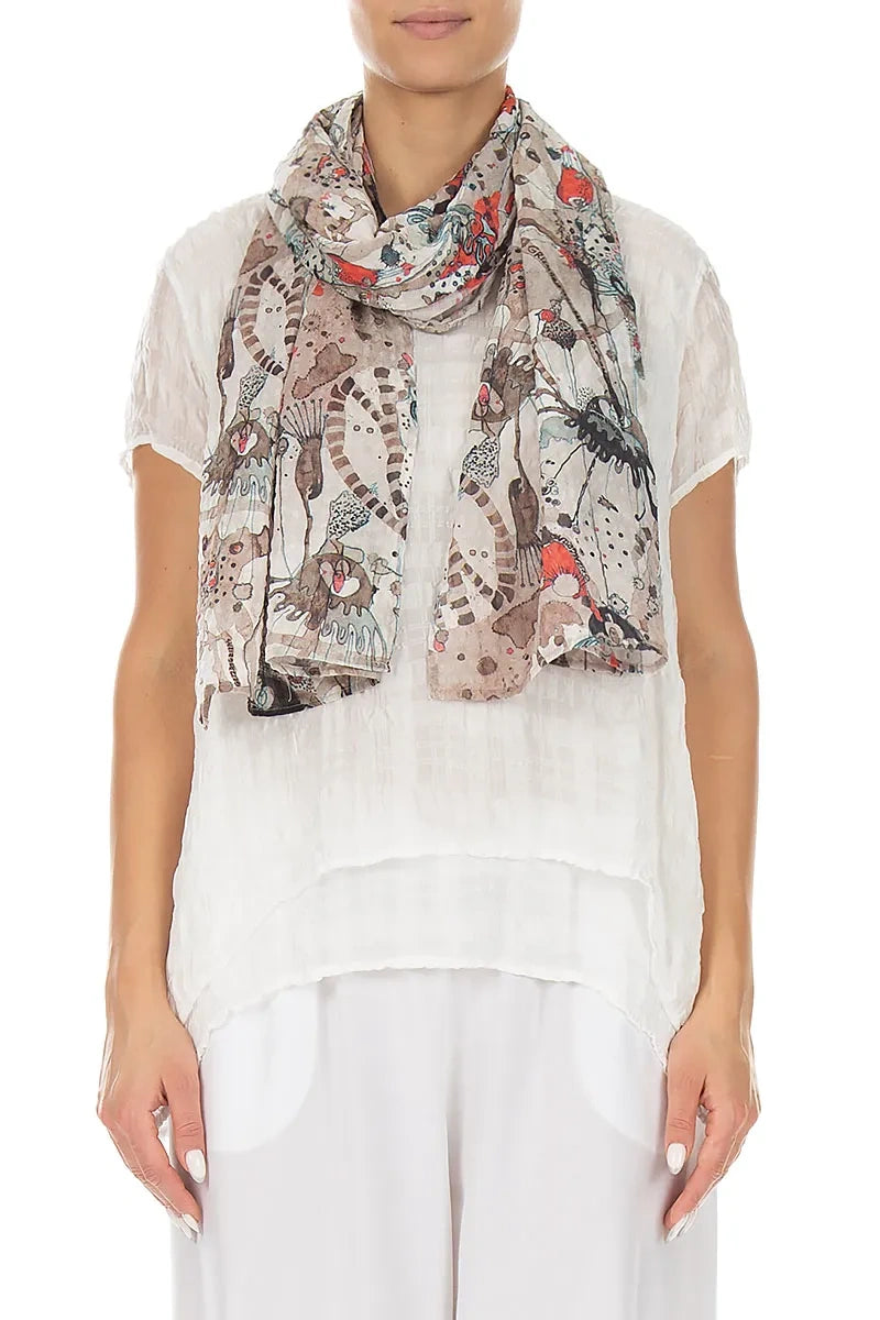 Écharpe Savannah en soie texturée