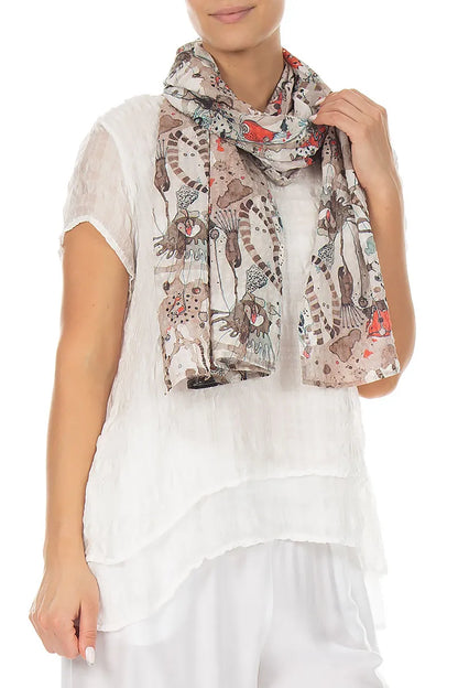 Écharpe Savannah en soie texturée