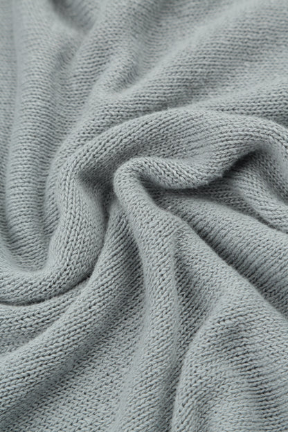Seam Detail Grey Linen Cardigan 5
