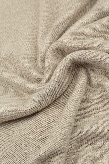 Gilet en lin naturel avec détails de coutures