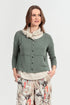 Seam Detail Sage Linen Cardigan 1