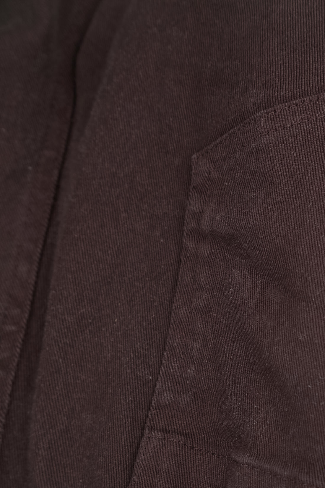 Seamed Truffle Brown Denim Cotton Trousers 5