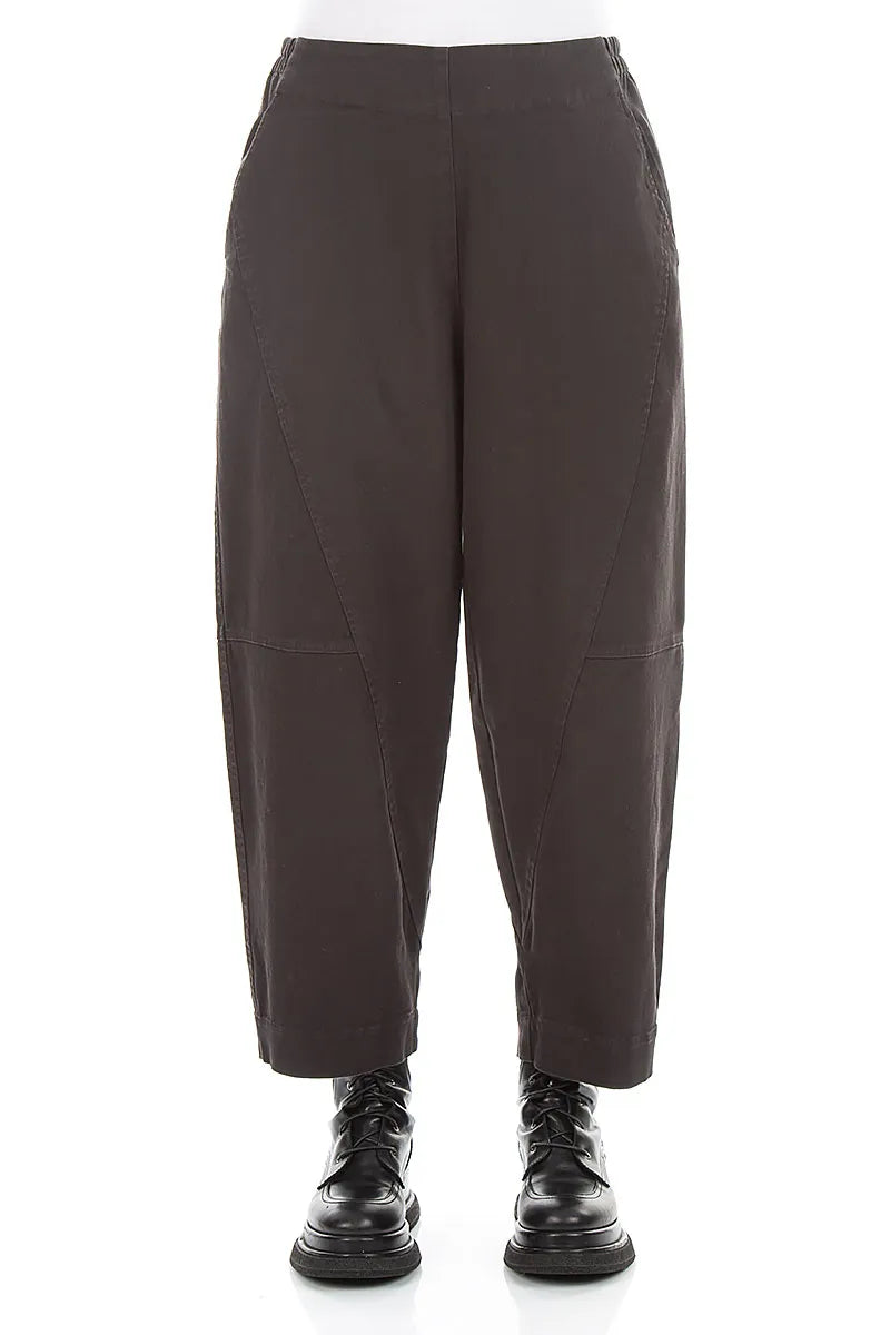Pantalon ajusté à empiècements en Coton extensible Anthracite chaud