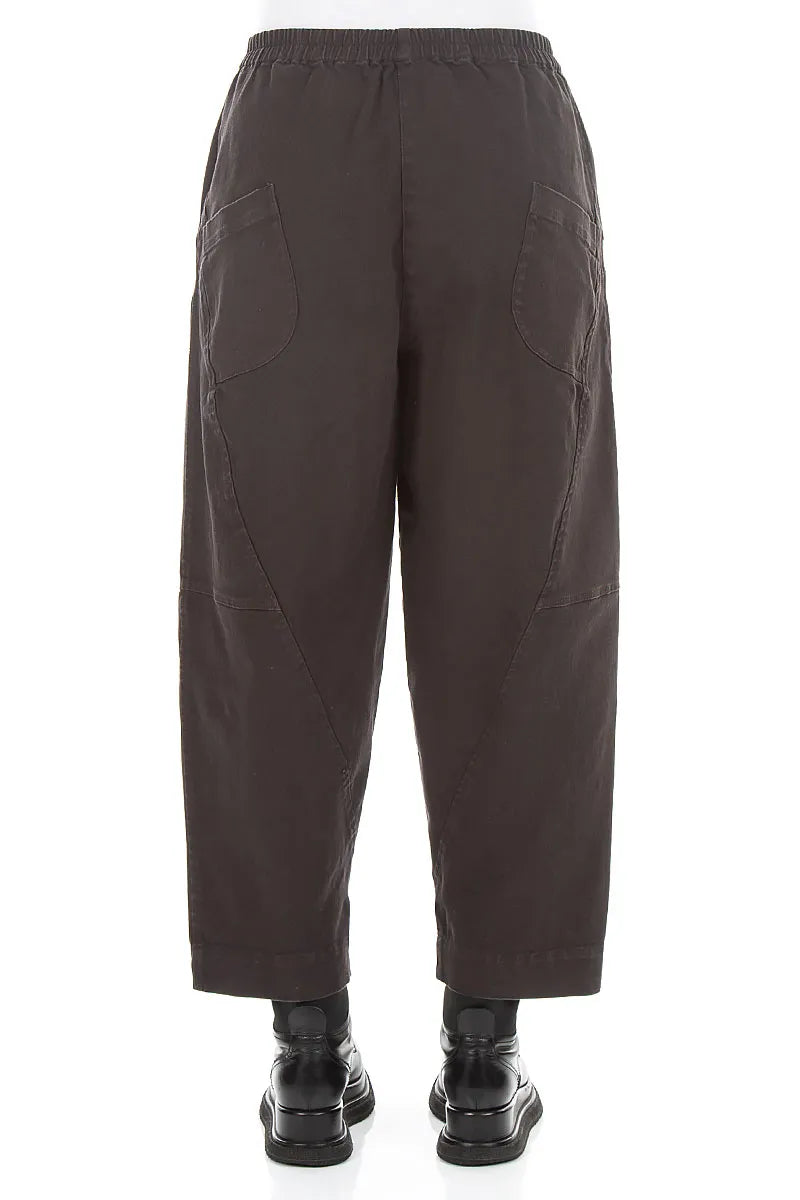 Pantalon ajusté à empiècements en Coton extensible Anthracite chaud