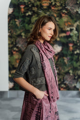 Serenity Patch Décor Truffle Linen Cardigan 6