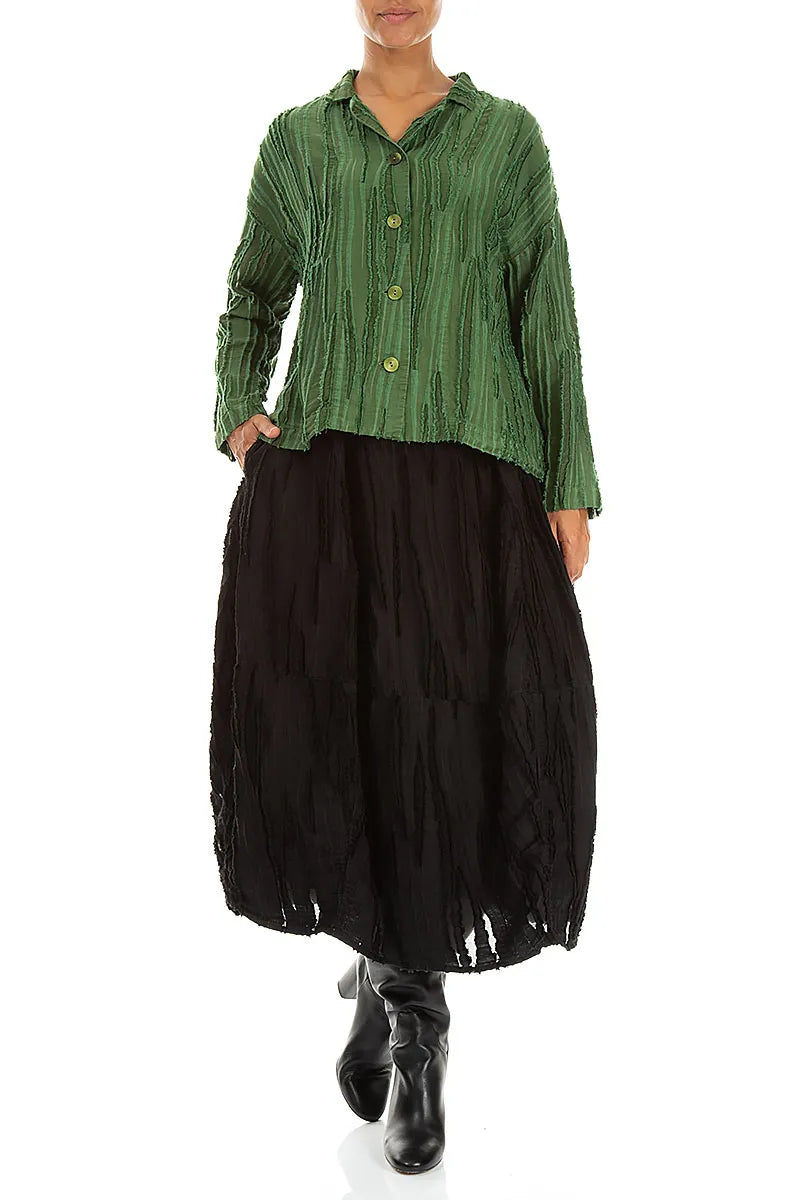Shamrock Green Fray Weave Jacket