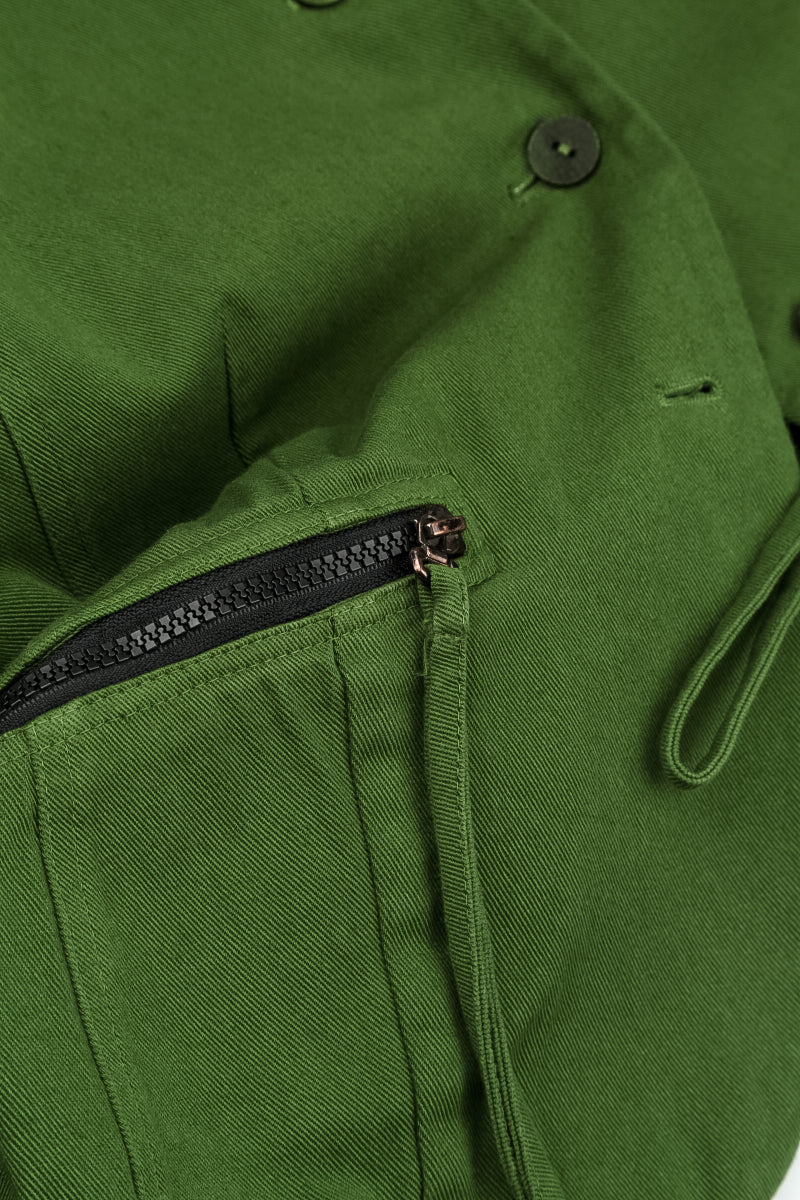 Shaped Shamrock Green Denim Cotton Jacket 6