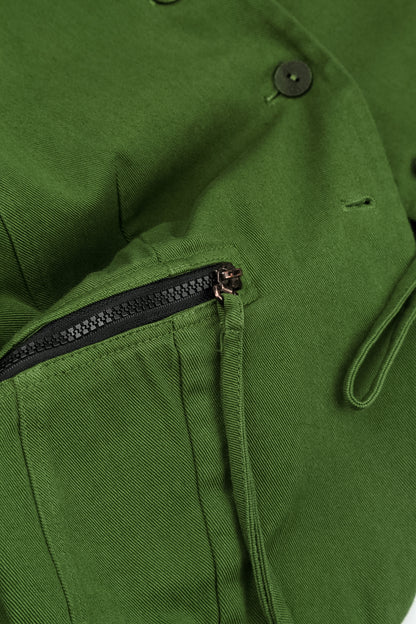 Shaped Shamrock Green Denim Cotton Jacket
