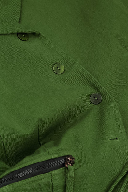 Shaped Shamrock Green Denim Cotton Jacket