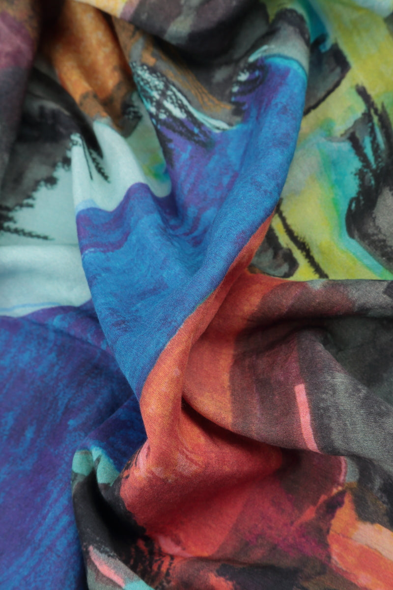 Short Abstract Silk Bamboo Bead Necklace 4