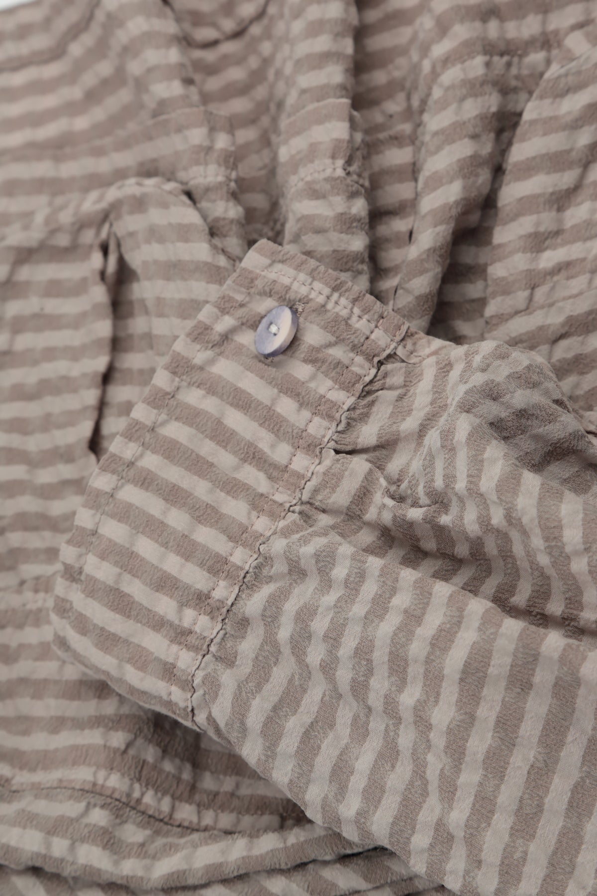 Short Beige Textured Silk Jacket