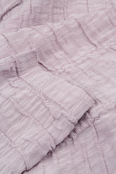 Short Crinkled Lilac Silk Linen Jacket 5