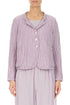 Short Crinkled Lilac Silk Linen Jacket 1