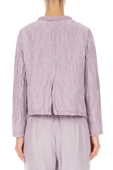 Short Crinkled Lilac Silk Linen Jacket 2