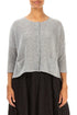 Short Loose Light Grey Wool Cardigan 1