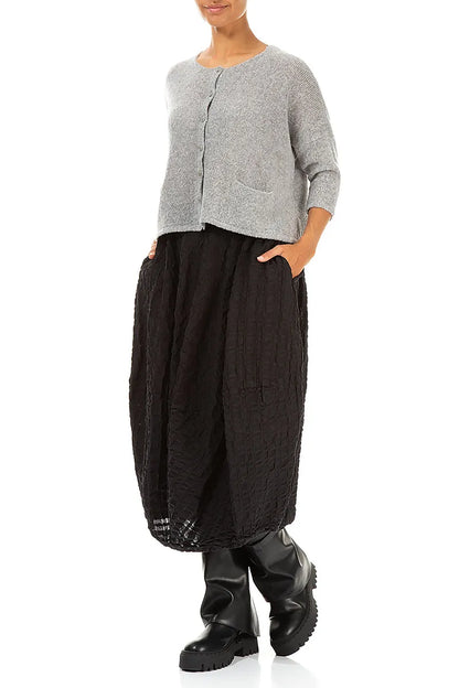 Short Loose Light Grey Wool Cardigan 4