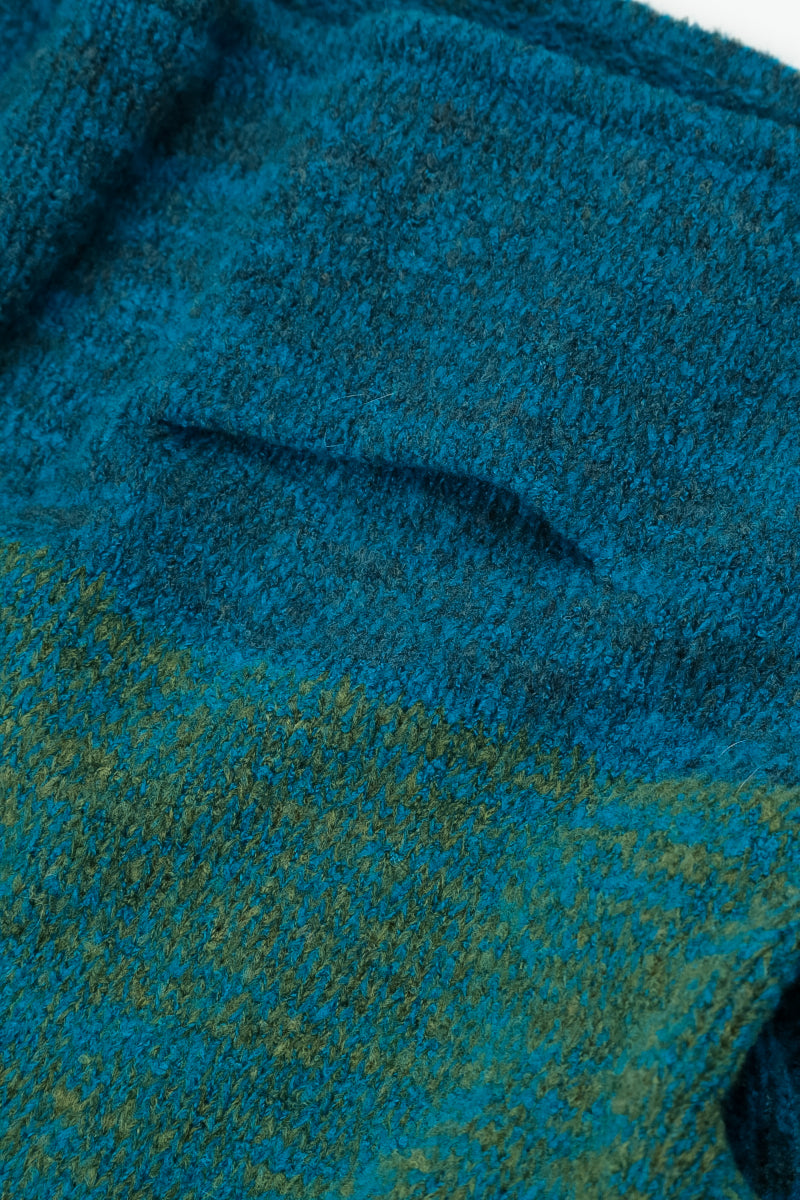 Loose Teal Mélange Wool Cardigan 7