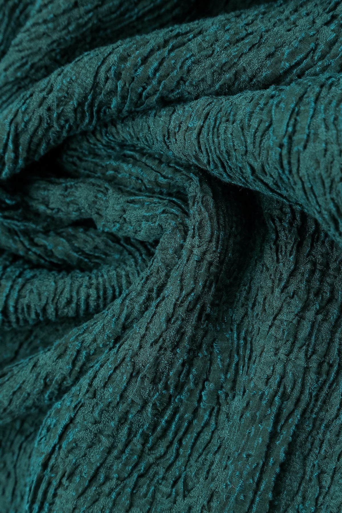 Short Peacock Textured Silk Linen Jacket