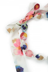 Short Primrose Silk Bamboo Bead Necklace 3