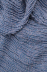 Short Rounded Crinkled Blue Nova Silk Jacket 5