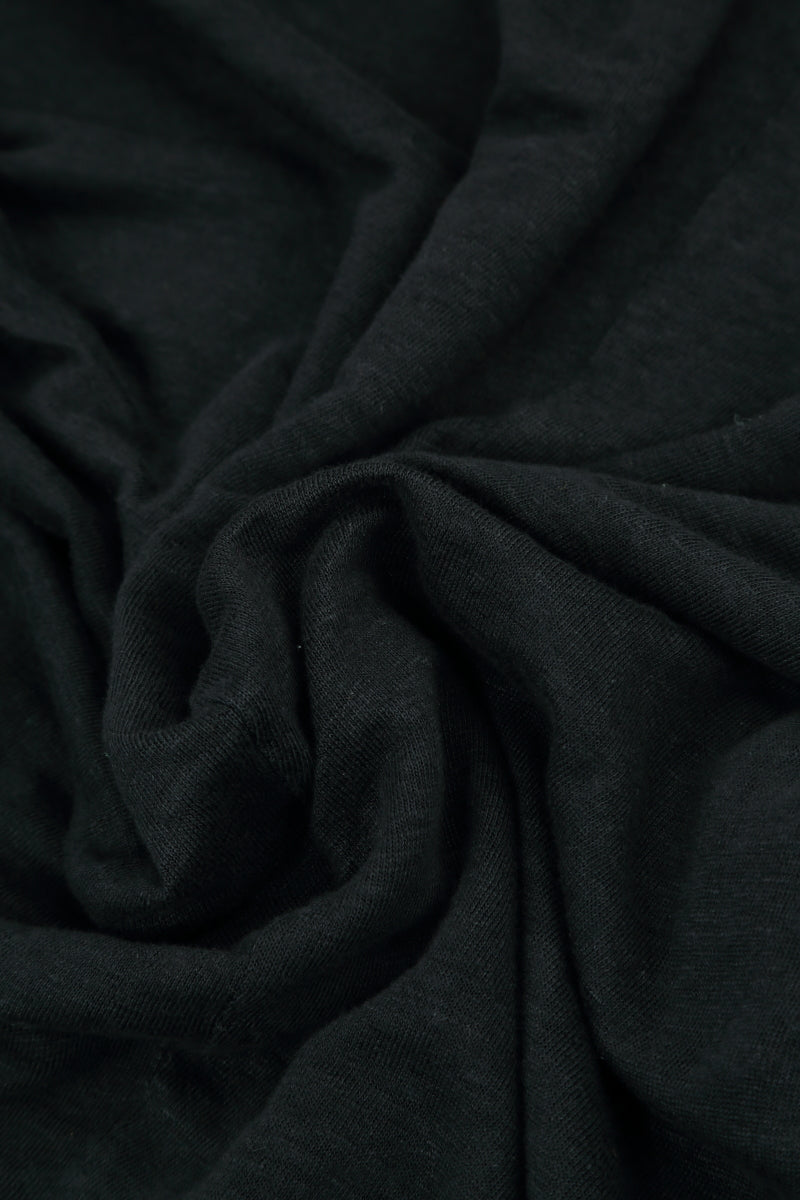 Short Sleeves Graphite Linen Jersey Top 5