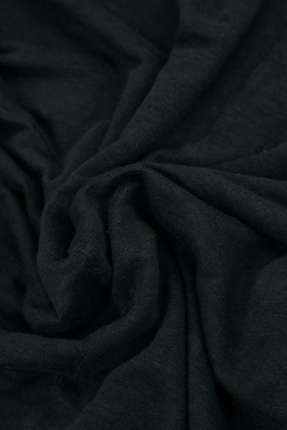 Short Sleeves Graphite Linen Jersey Top 5