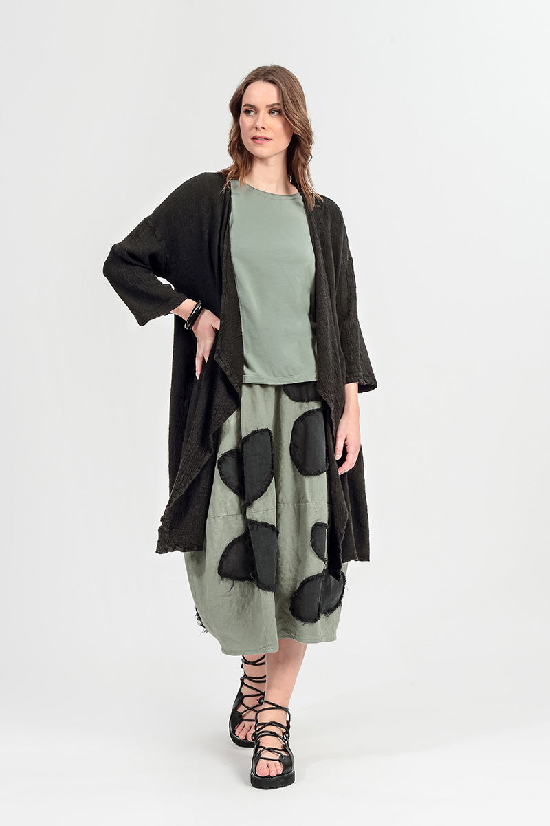 Short Sleeves Sage Cotton Top 6