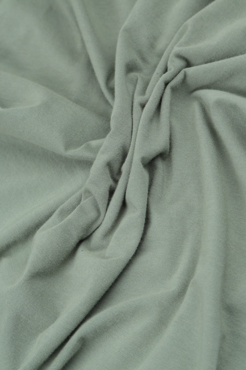 Short Sleeves Sage Cotton Top 5