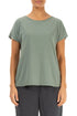 Short Sleeves Sage Cotton Top 1