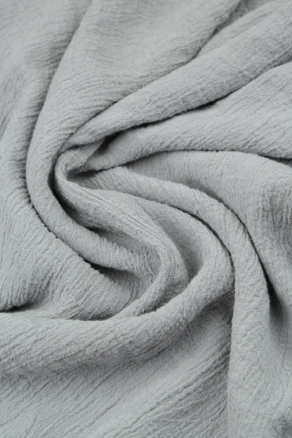 Short Sleeves Silver Grey Linen Viscose Blouse 5