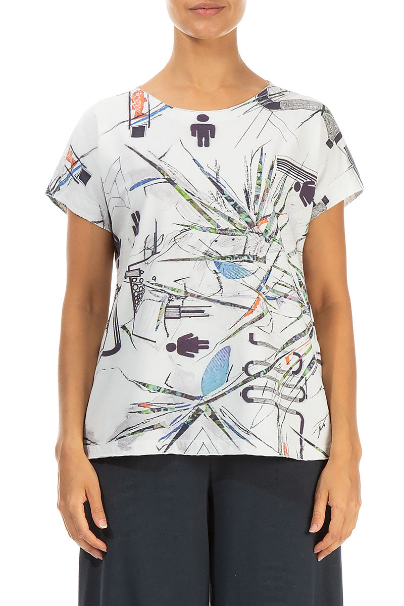 Short Sleeves Urban Jungle Cotton Top 1
