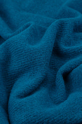 Short Zip Closed Azure Blue Wool Cardigan 5