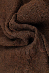 Side Buttons Aged Copper Mélange Linen Dress 5