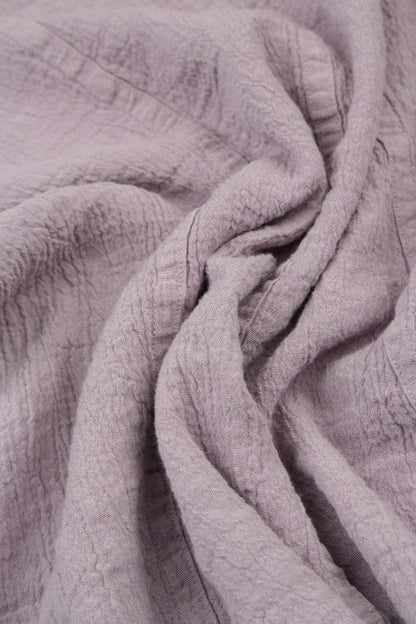 Side Pocket Lilac Textured Linen Dress 5