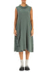 Side Pocket Sage Textured Linen Dress 1