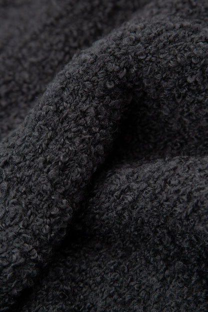 Side Pockets Black Alpaca Wool Cardigan 5