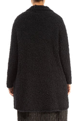 Side Pockets Black Alpaca Wool Cardigan 2