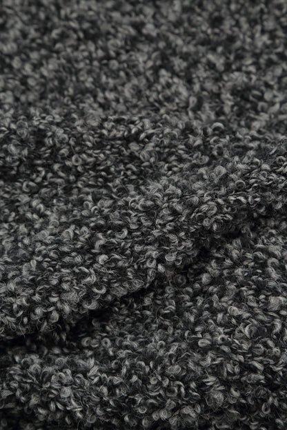 Side Pockets Mélange Grey Alpaca Wool Cardigan 5