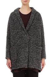 Side Pockets Mélange Grey Alpaca Wool Cardigan 1