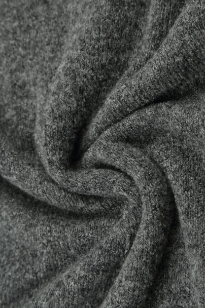 Side Split Grey Wool Sweater 5