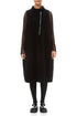 Cowl Neck Side Zip Black Cotton Jersey Dress 1