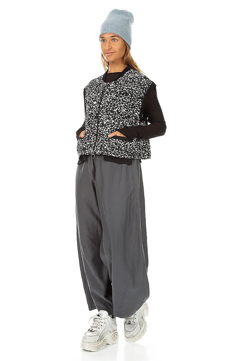 Silver Blue Wool Beanie Hat 2