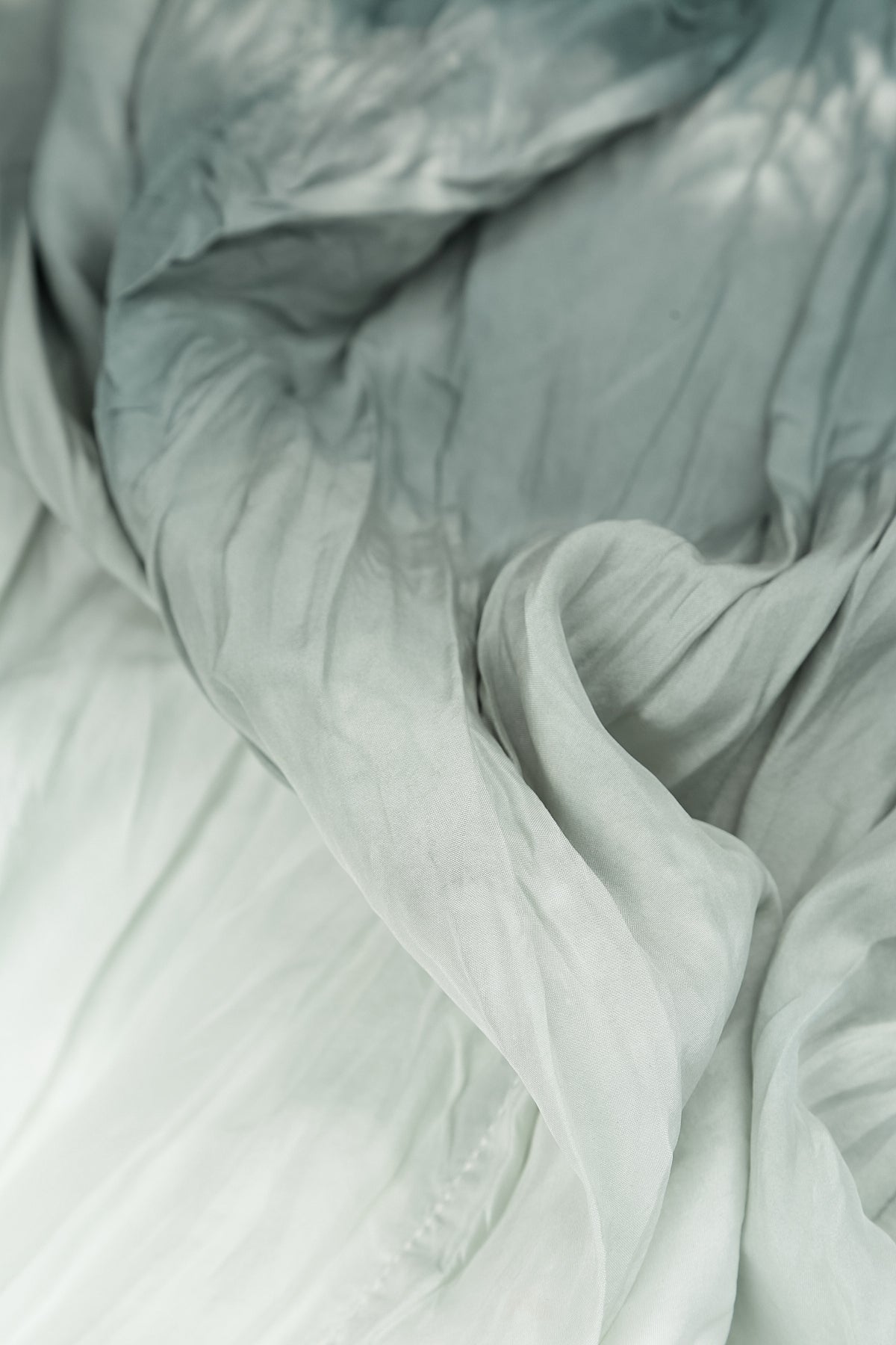 Silver Grey Ombré Pure Silk Dress