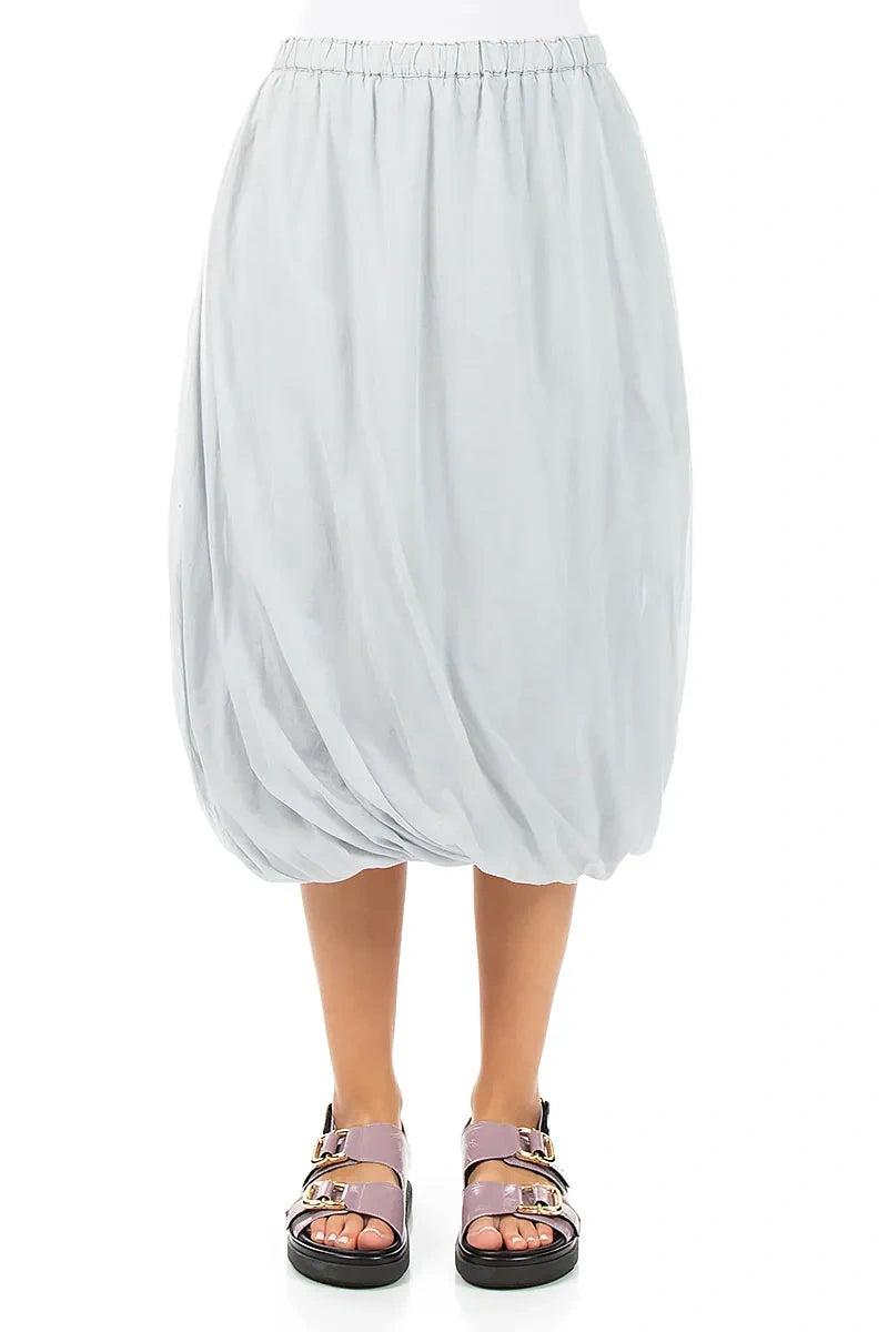 Silver Grey Tulip Cotton Skirt 1