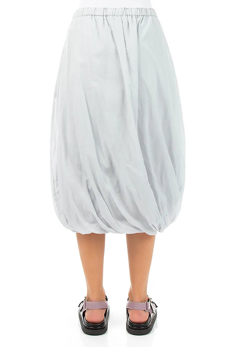 Silver Grey Tulip Cotton Skirt 2