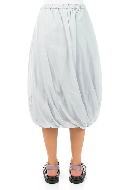 Silver Grey Tulip Cotton Skirt 2