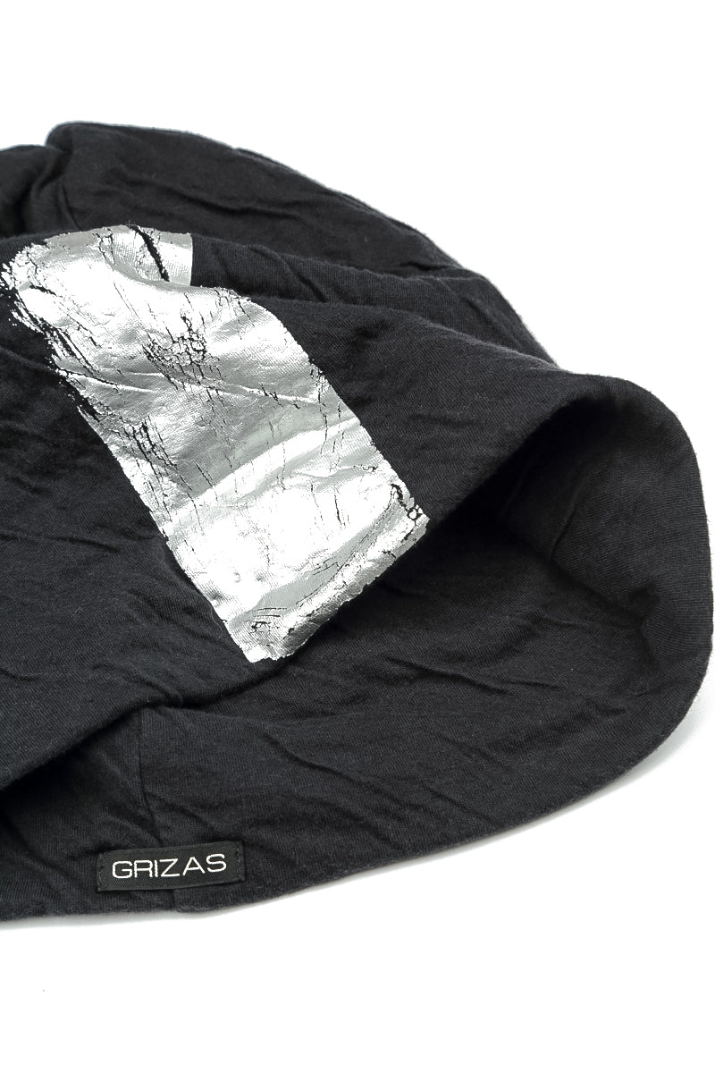Silver Metallic Grey Wavy Cotton Beanie Hat 5